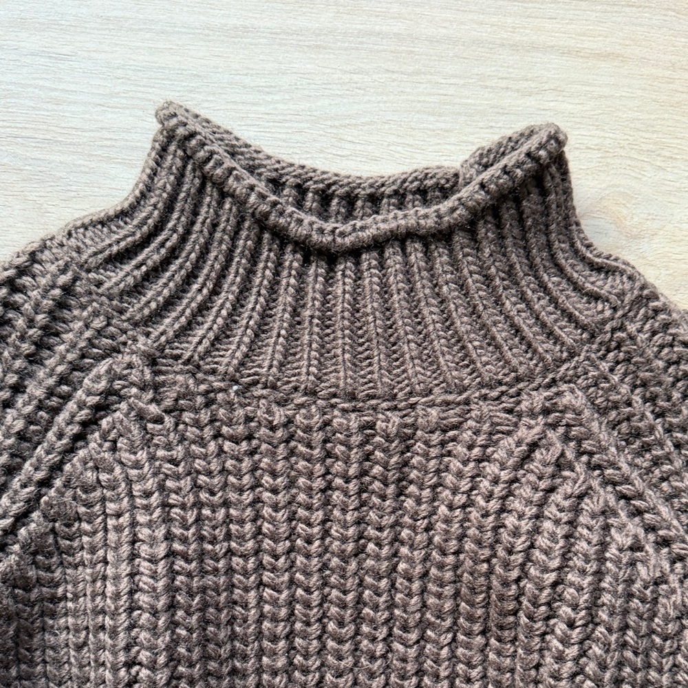 Cozy Chocolate Knit Turtleneck Sweater - Picture 8 of 8